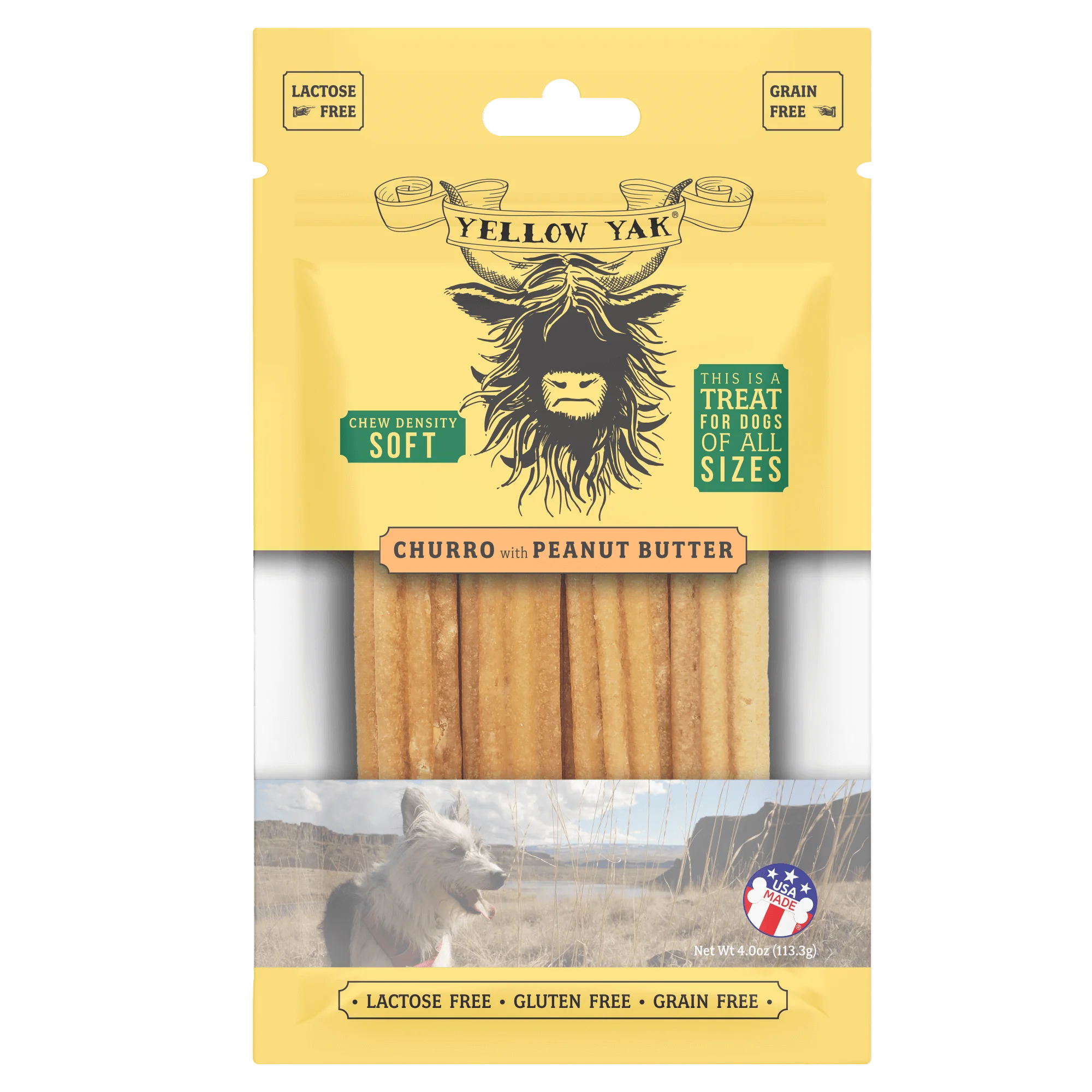 Churro with Peanut Butter  - Front of consumer packaging